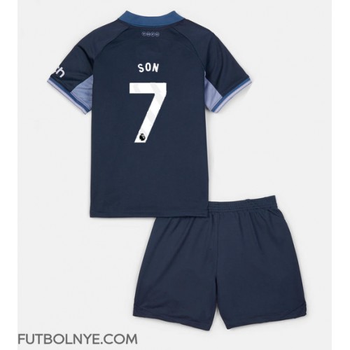 Camiseta Tottenham Hotspur Son Heung-min #7 Visitante Equipación para niños 2023-24 manga corta (+ pantalones cortos)